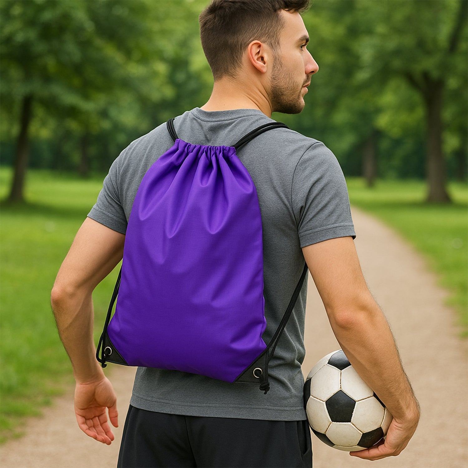 Water-Resistant Nylon Drawstring Backpack Bag (1 Pc / Mix Color & Design) Water-Resistant Nylon Drawstring Backpack Bag (1 Pc / Mix Color & Design)